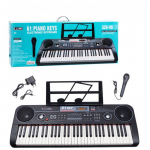 Vaikiškas sintezatorius su mikrofonu (61 klavišas) + USB / MP3