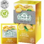Vaisinė ir žolelių arbata AHMAD ALU LEMON & GINGER, 20 vokelių po 2g
