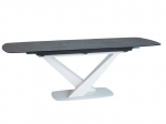 Valgomojo stalas CASSINO II CERAMIC, 160 x 90 cm, pilka/balta