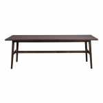 Valgomojo stalas tamsiai rudos spalvos iš ąžuolo 100x220 cm Plainfield – Rowico