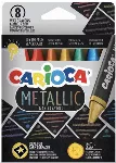 Vaškinės kreidelės CARIOCA Metallic, 8 vnt.