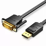 "Vention" DP-DVI kabelis 2M, juodas, 1 m, DisplayPort, DVI, vyriškas, vyriškas, tiesus
