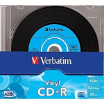 Verbatim Matricas CD-R AZO Verbatim 700MB Vinyl 1x-52x, 10 Pack Slim 43426V