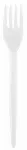 Vienkartinės šakutės SUPERIOR, PS, baltos, 17 cm, 50 vnt