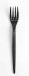 Vienkartinės šakutės SUPERIOR, PS, juodos, 17 cm, 50 vnt