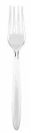 Vienkartinės šakutės SUPERIOR, PS, skaidrios, 17 cm, 50 vnt