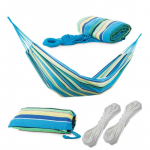Vienvietis hamakas 200x80cm - mėlynas / žalsvas