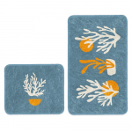 Vonios kilimėliai mėlynos spalvos 2 vnt. 60x100 cm – Mila Home