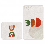 Vonios kilimėliai smėlio spalvos 2 vnt. 60x100 cm – Mila Home