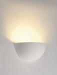 Wall light, GL 101 E14, semicircular, white plaste Wall light, GL 101 E14, semicircular, white plaste 148013 | 4024163093521