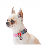 Waudog Re-Cotton šviesą atspindintis antkaklis su QR kodu šunims : Antkaklių dydžiai - XL, Spalvos - Šviesi mėlyna