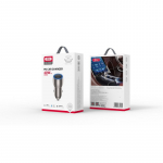 XO automobilinis įkroviklis CC51 PD 40W 2x USB-C pilka + USB-C - Lightning kabelis