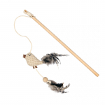 Žaislas katėms paukščiukas ant koto su katžole