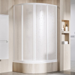 Žema pusapvalė dušo kabina Ravak Supernova SKCP4 Sabina 80, 90 cm