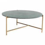 Žurnalinis staliukas su žalio marmuro stalviršiu "Velvet Atelier", ø 80 cm